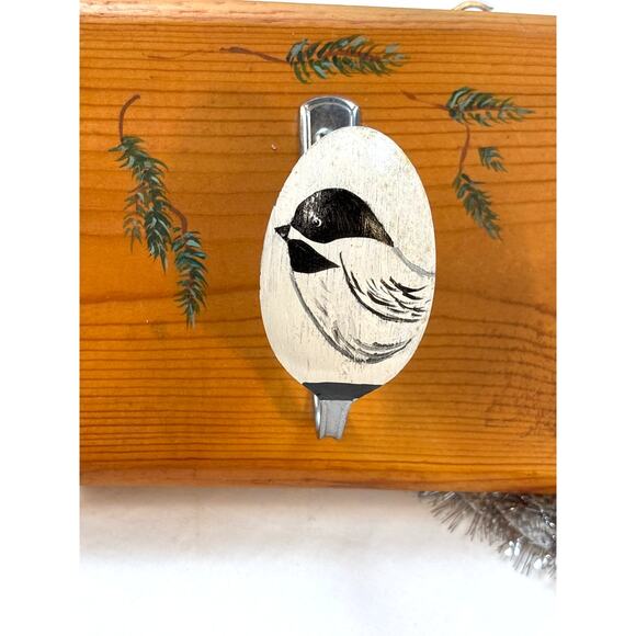 Wooden Wall Hanging With Vintage Spoons Hand-painted Bird Design Country Decor - Picture 4 of 12